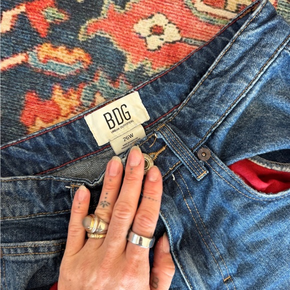 BDG High Rise Baggy Loose wide leg jeans in medium wash sz 26 - Picture 4 of 9